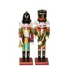 30cm Wooden Nutcracker Soldier Christmas Decorations,2pcs Large Christmas Nutcracker Figures