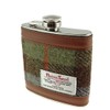 Glen Appin Harris Tweed Hip Flask Gift Boxed (Brown)