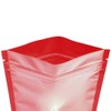 Resealable Red with Window Plastic Flat Reusable Zipper Smell Proof