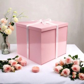 Large Gift Box with Lid 12x12x11 Inch,Pink Gift Boxes for Presents Packaging ...
