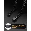 Black Bracelet for Men, Cuban Link Chain Bracelet, 5mm Mens