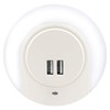 Plug in LED Night Light with 2 USB Port Charger 1w Cool White Automatic Sensor Dusk to Dawn Night Light for Bedroom Childrens Room Hallways Living Rooms A78B