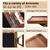 Danfoxer Acacia Wood Couch Arm Tray,Folding Sofa Armrest Tray,Couch Arm
