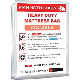 MAMMOTH Premium Mattress Storage Bag – Robust Protection for Moving & Storing – Shields Against Dust, Stains, and Pests (King - PRO)