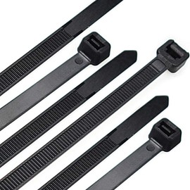 Heavy duty cable ties 24 inch Large Zip ties Black Environmentally friendly Industrial quality Uses 4 latches for stronger locks, With 120 Pounds Tensile