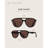 WearMe Pro Rounded Retro Aviator Sunglasses for Men and Women