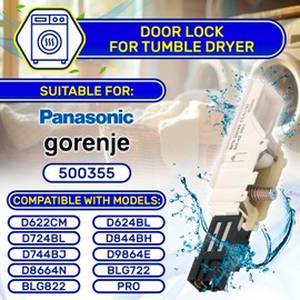 Door Lock for Tumble Dryer ZV-005 with the Original Code 500355 for Gorenje for Panasonic - Warranty 10 Years - MONTERAL