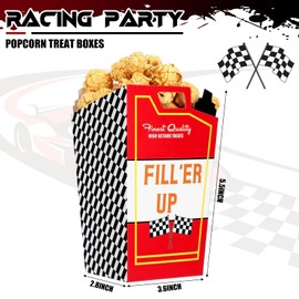 24 Pieces Race Car Fuel Can Popcorn Treat Boxes - Racing Birthday Party Supplies ?Candy Cookie Container for Baby Shower, Bridal Shower, Race Car Theme Party Favors Decoration (Red, Yellow, Blue)