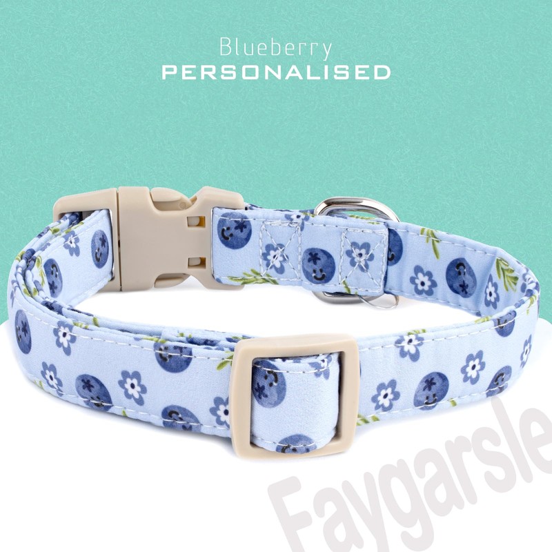 Faygarsle Blueberry Pattern Dog Collar for for Summer Small Medium