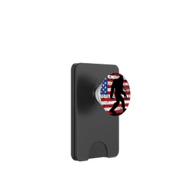 Tripe G Mavs American Flag Bigfoot Black PopSocket: Swappable Grip for Phones & Tablets, MagSafe Compatible Wallet, Non-Adhesive, Silicone, Compatible with All Smartphones and Tablets