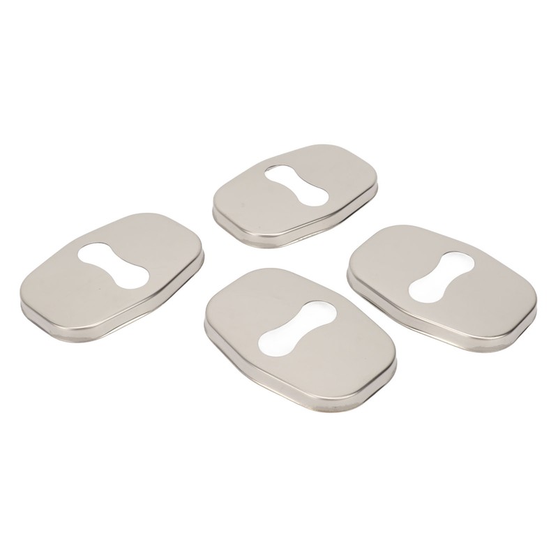 4PCS Door Lock Striker Cover Stainless Steel Strong Protection Replacement