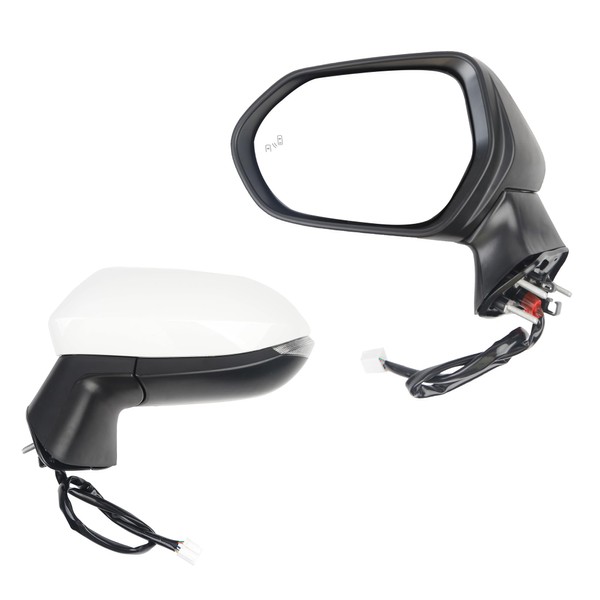 Dasbecan Driver Side Mirror White Compatible with 2019-2022 Toyota Corolla