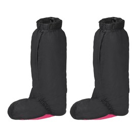 PATIKIL Waterproof Shoe Covers, Zipper Rain Shoe Cover Snow Boot Covers Protective Overshoes for Outdoor Activities, XS, Black