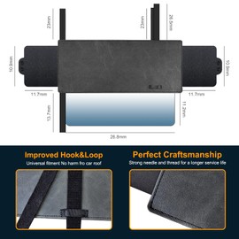 Veharvim Sun Visor for Car with 2 Side Sunshade, Upgraded UV400 Car Sun Visor Extension with PC Lens and Side Sunshade,Anti-Glare Visor for Safe Driving (Polycarbonate (PC), 1 Pack) (1 Pack)