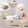 BTSKY Household Rectangular Seagrass Facial Tissue Box - Decorative Woven
