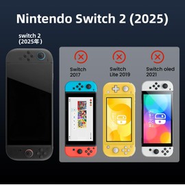 Protective Case for Switch 2 (2025), Shockproof TPU Soft Back Shell 360° Protection, Anti-Scratch, Ergonomic Grip Design, Compatible with New Switch 2nd Gen (Purple)
