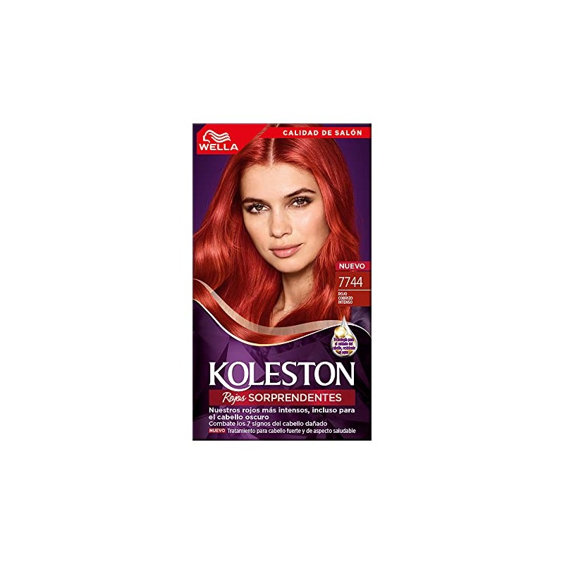 Koleston Tinte Permanente 7744 Rojo Cobrizo Intenso, 70 ml -