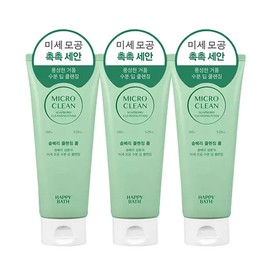 Happybath 해피바스 마이크로클린 솝베리 클렌징폼 150g 3개 Happibath Microclean Soapberry Cleansing Foam 150g 3ea
