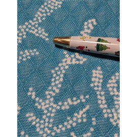 Richloom Sea Coral ocean quilted Polyester duck Outdoor Fabric teal  stock 15