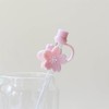 Pink Cute Silicone Straw Tips Cover Silicone Reusable Drinking Straw