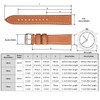 Berfine 20mm Soft Vegetable Tanned Leather Watch Bands, Quick Release