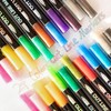 BONACE 24-Pack Shimmer Silver Outline Pens, Glitter Markers Metallic Ink