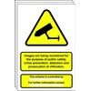 PACK OF TEN - DATA COMPLIANT CCTV SIGNS - SIZE