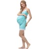 Be Mammy BE20-143 Women's Maternity Pyjamas with Breastfeeding Function, turquoise
