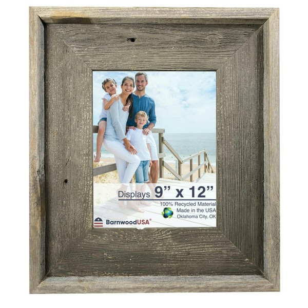 BarnwoodUSA | Farmhouse Style Rustic 9 x 12 Picture Frame