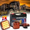 AIWARGOD 2pcs Wireless Magnetic LED Truck Tail Light Trailer Rear