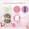 3D Butterfly Press on Nails Medium Almond Fake Nails With