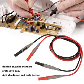 4mm Banana Plug Test Line Injection Molded Insulated Safety Straight to Straight Protection Shrouded Speaker Wire Cable Connectors for Multimeter Test Leads Ends Probes Adapters