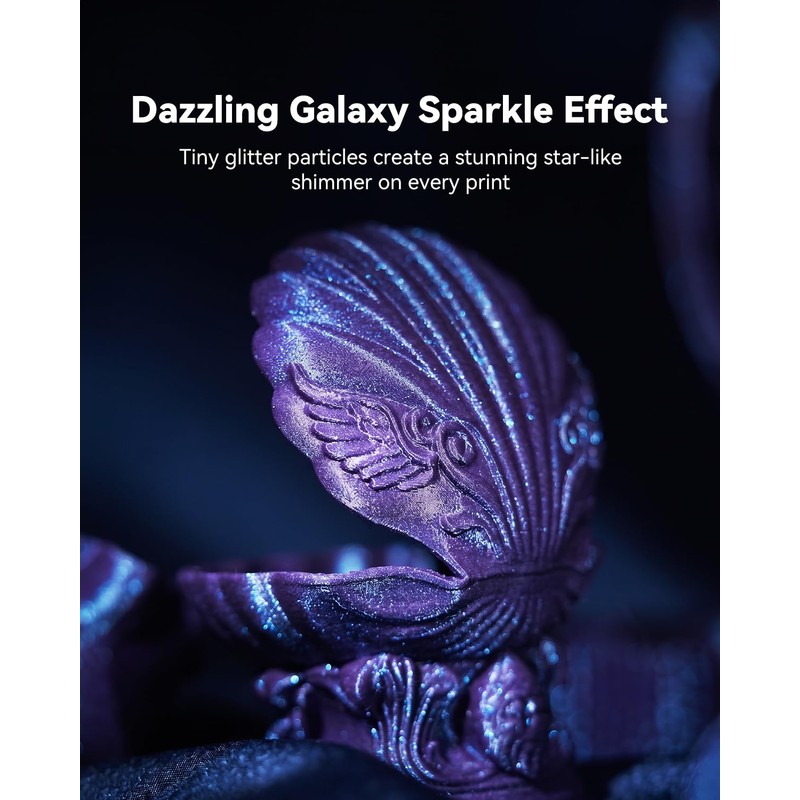 SUNLU 4KG Galaxy PLA Filament Bundle 1.75mm, Color-Shifting Pearlescent Glitter