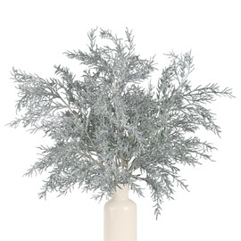 EDIMENS 4 Packs 31.5 Inch Artificial Cedar Branches Faux Stems Christmas Cedar Greenery Branches Stems Faux Leaf Greenery Stems Faux Branches for Vase Filler Home Office Wedding Christmas Decoration