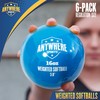 Anywhere Sports Weighted 16 oz Training Softballs - Hitting &