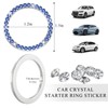 JUSTTOP 2PCS Car Bling Crystal Rhinestone Engine Start Ring Decals,