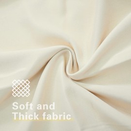 Beige Tier Curtains Room Darkening Kitchen Tiers 36 inches Long Thermal Insulated Small Short Bathroom Window Treatment Set 2 Panels Rod Pocket 34"x36"