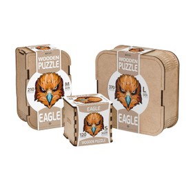 Eco-Wood-Art Wooden Puzzle - Eagle M | Majestic Bird Jigsaw Puzzle for Adults | 3D Eagle Decor | 210 Intricate Pieces | Eco-Friendly Home Decor Gift