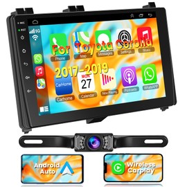 Android 13 Car Radio for Toyota Corolla 2017 2018 2019 Stereo, with Wireless Carplay Android Auto Bluetooth FM Head Unit, 9" HD Touchscreen GPS Navigation, Mirrorlink, SWC, Backup Camera, 4GB+64GB