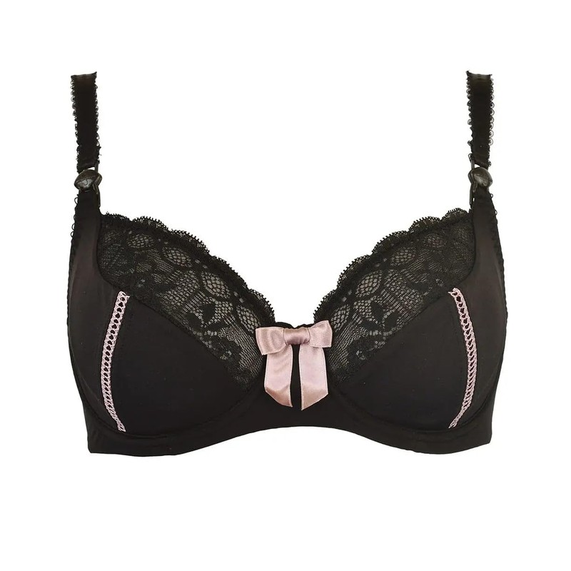 Cache Coeur Women's Lisa Balcony Nursing Bra, Black, 38D (Manufacturer