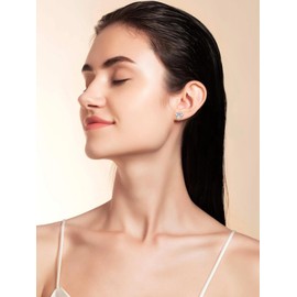 Dorunmo Paw Print Earrings for Women 925 Sterling Silver Cute Paw Stud Earrings Paw Jewelry Cat Dog Paw Print Gifts Birthday Christmas Gifts for Pet Lover