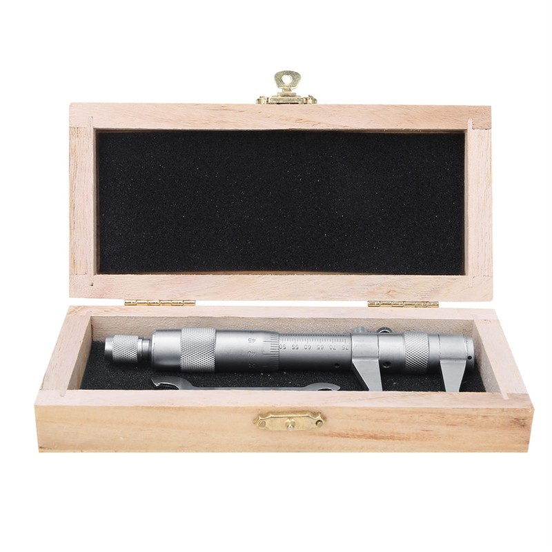 ViaGasaFamido Stainless Steel Internal Micrometer, 25-50mm/50-75mm, High Precision Measuring Tool