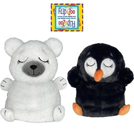 FlipaZoo: Upside Down Inside Out - Penguin to Bear - 2-in-1 Animal Plush, Belly Flips to Reveal 2nd Character, Kids Play Companion, Plus Bonus Baby