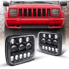 AUTOSITY Headlight Assembly 5x7 Front Headlights Assembly for 1984-2001 Cherokee XJ, 1986-1995 Wrangler YJ Automotive Headlights OEM#H6054 H6054LL 6054 H5054 H6014 H6052 6052 6053 69822