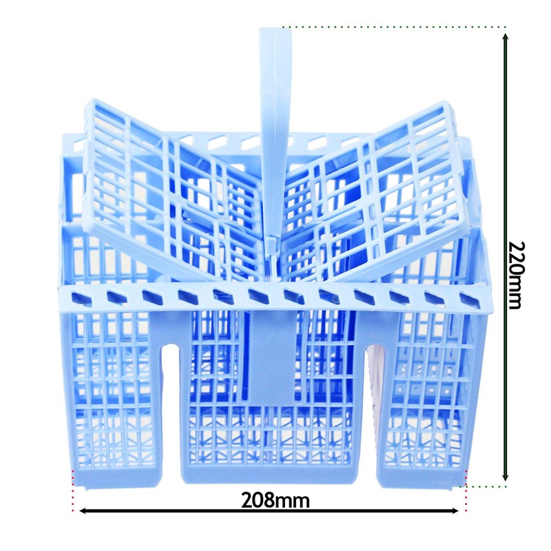 SPARES2GO Cutlery Basket Cage for Indesit Dishwasher (Light Blue)