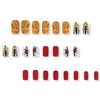 Fall Press on Nails Thanksgiving Short Square Fake Nails with