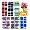 5 Plantillas Pegatinas Decorativa Uñas Diseños Nude Nail Art