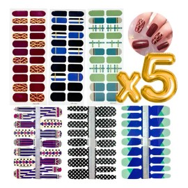 5 Plantillas Pegatinas Decorativa Uñas Diseños Nude Nail Art                                                                                          