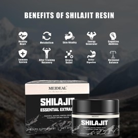 Shilajit Pure Himalayan Organic Shilajit Resin, Natural Shilajit Resin with Fulvic Acid, 85+ Trace Minerals, Organic Ayurvedic Blend for Energy & Immune System Support, 30 Grams (3 Pcs)
