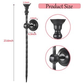 Candle Sconces Wall Decor Set of 2, Twisted Wall Mounted Candle Sconce, Metal Candle Holder Wall Decor, Rustic Wall Candle Holder Hanging for Living Room Farmhouse Fireplace Wedding